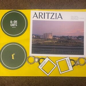 Aritzia 2 key chains with 2 coasters and thank you cards from Aritzia event